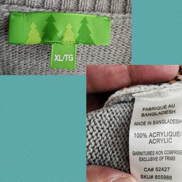 mySTYLE Gray Knit Christmas Theme Penguins Printed Sweater - Picture 4 of 4